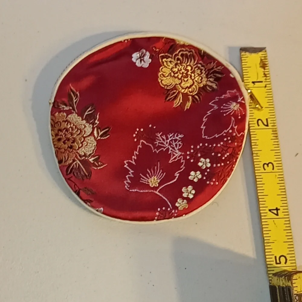 Chinese-Style Floral Brocade Pouch Patterned & Coin Pouch Set!